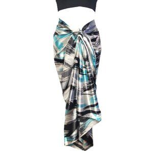 Pareo Sarong Skirt Swimsuit Cover Up Strapless Dress for Beach Vacation Wedding